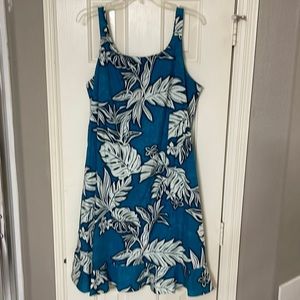 Hawaiian dress below knee cotton size XL